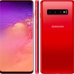 Samsung Galaxy S10 in red