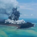 An underwater volcanic eruption filled the atmosphere with water - what does it threaten?